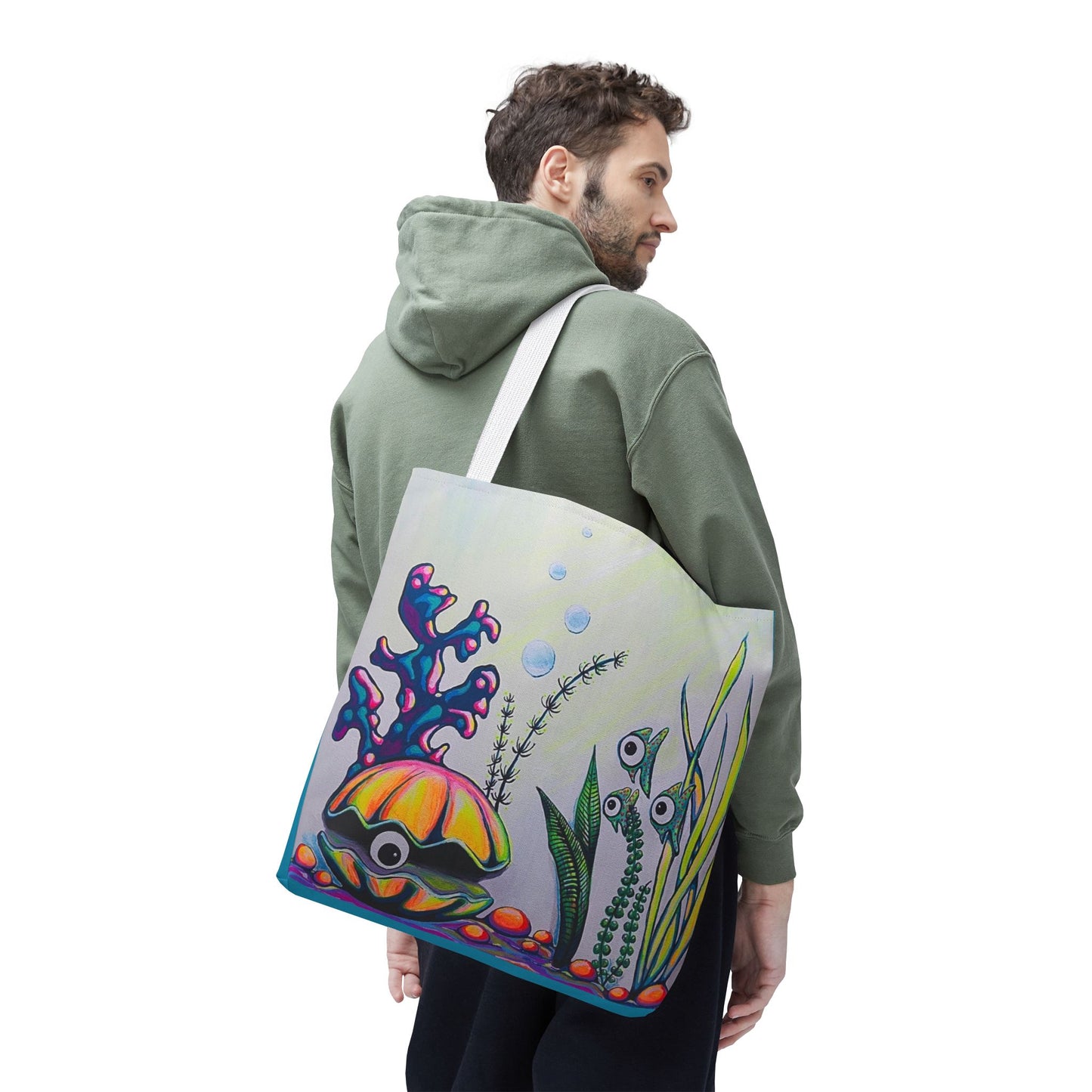 Premium Cyclops Clam Tote Bag, Original Artist Design, Reusable Shopping Tote,  Eco-Friendly