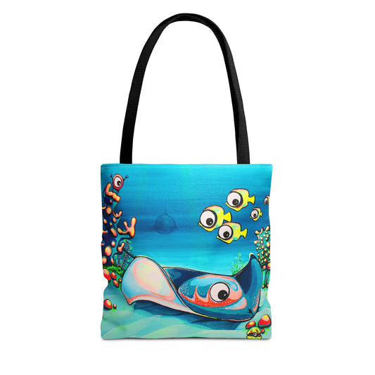 Premium Cyclops Stingray Tote Bag, Original Artist Design, Reusable Shopping Tote, Eco-Friendly