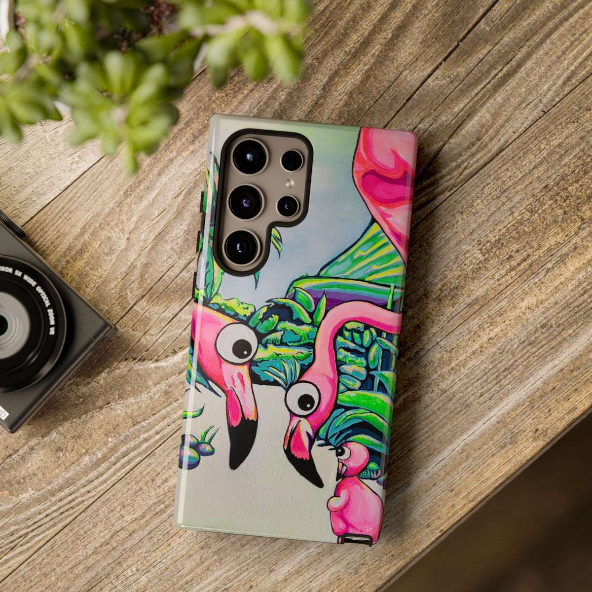 Cyclops Flamingo Family Tough Phone Case