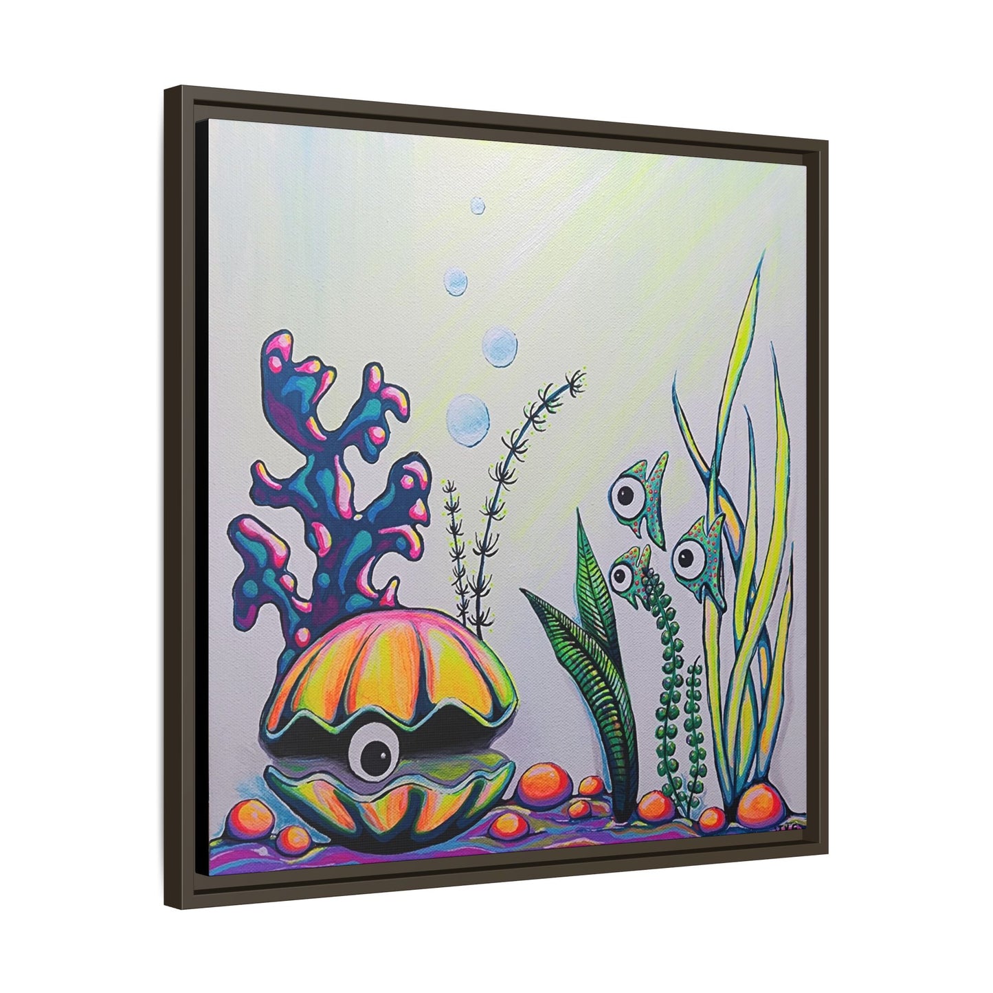 Framed Cyclops Clam Canvas Print