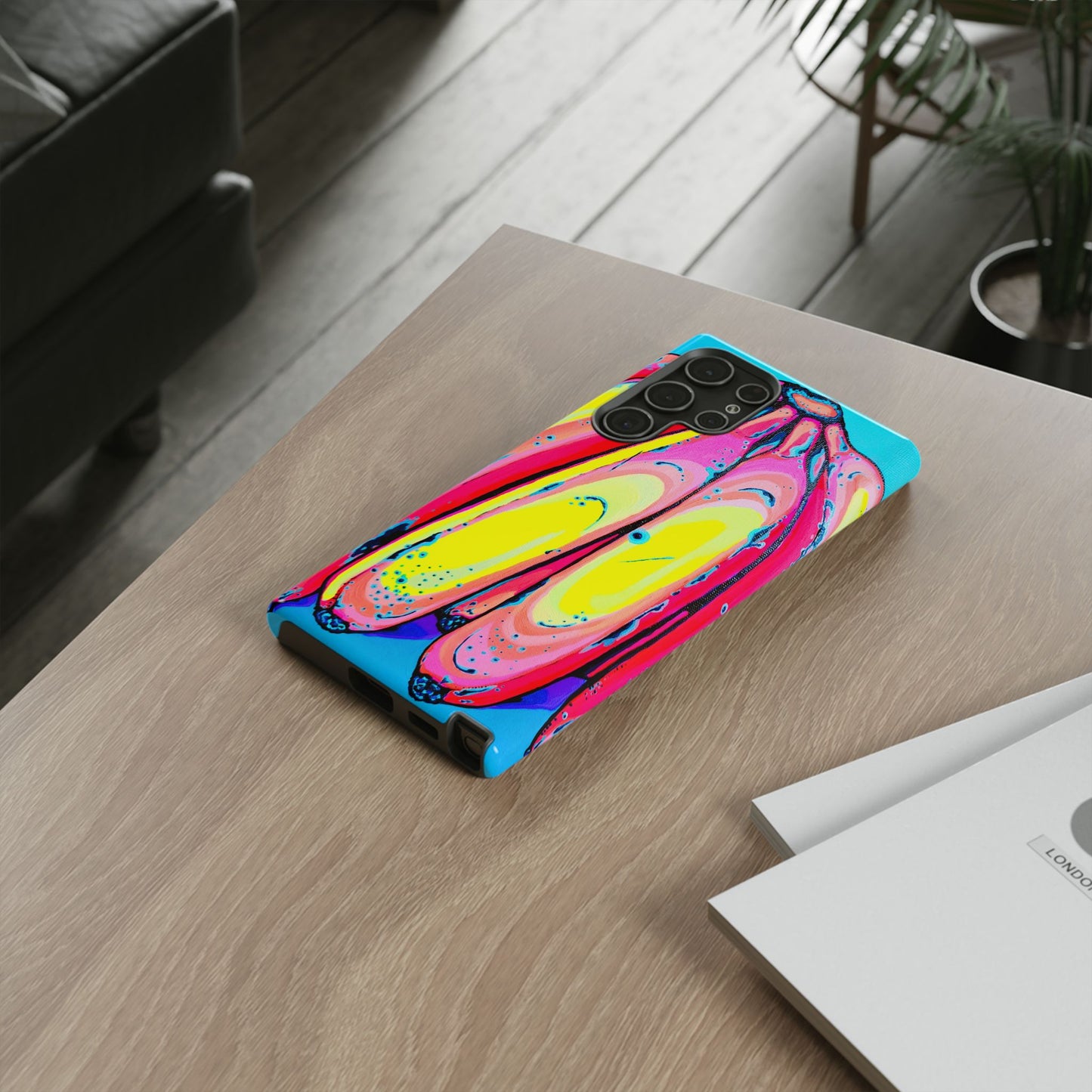 Neon Fat Bananas Tough Phone Case