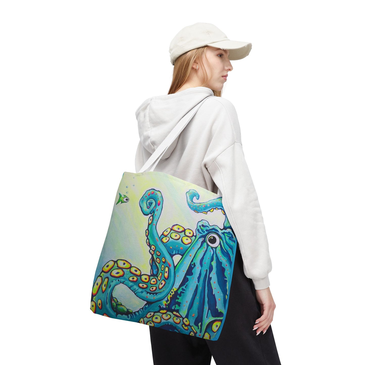 Premium Cyclops Octopus Tote Bag, Original Artist Design, Reusable Shopping Tote,  Eco-Friendly