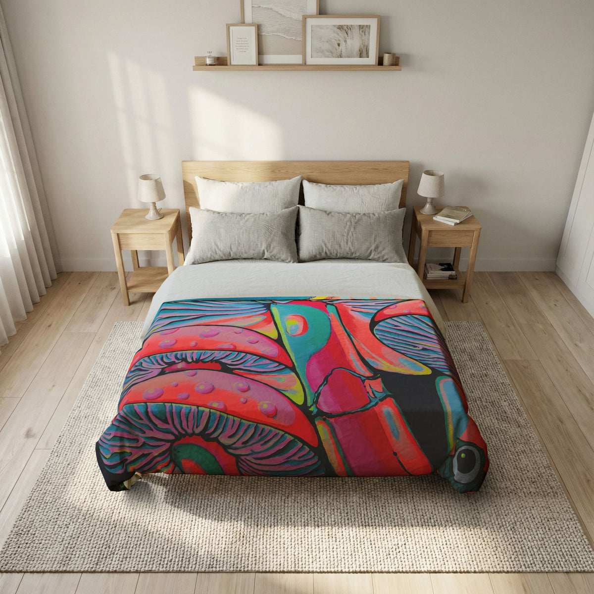 Trippy Mushrooms Duvet Cover