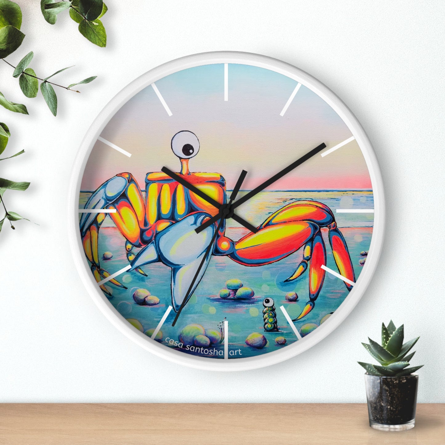 Cyclops Crab Pop Art Wall Clock