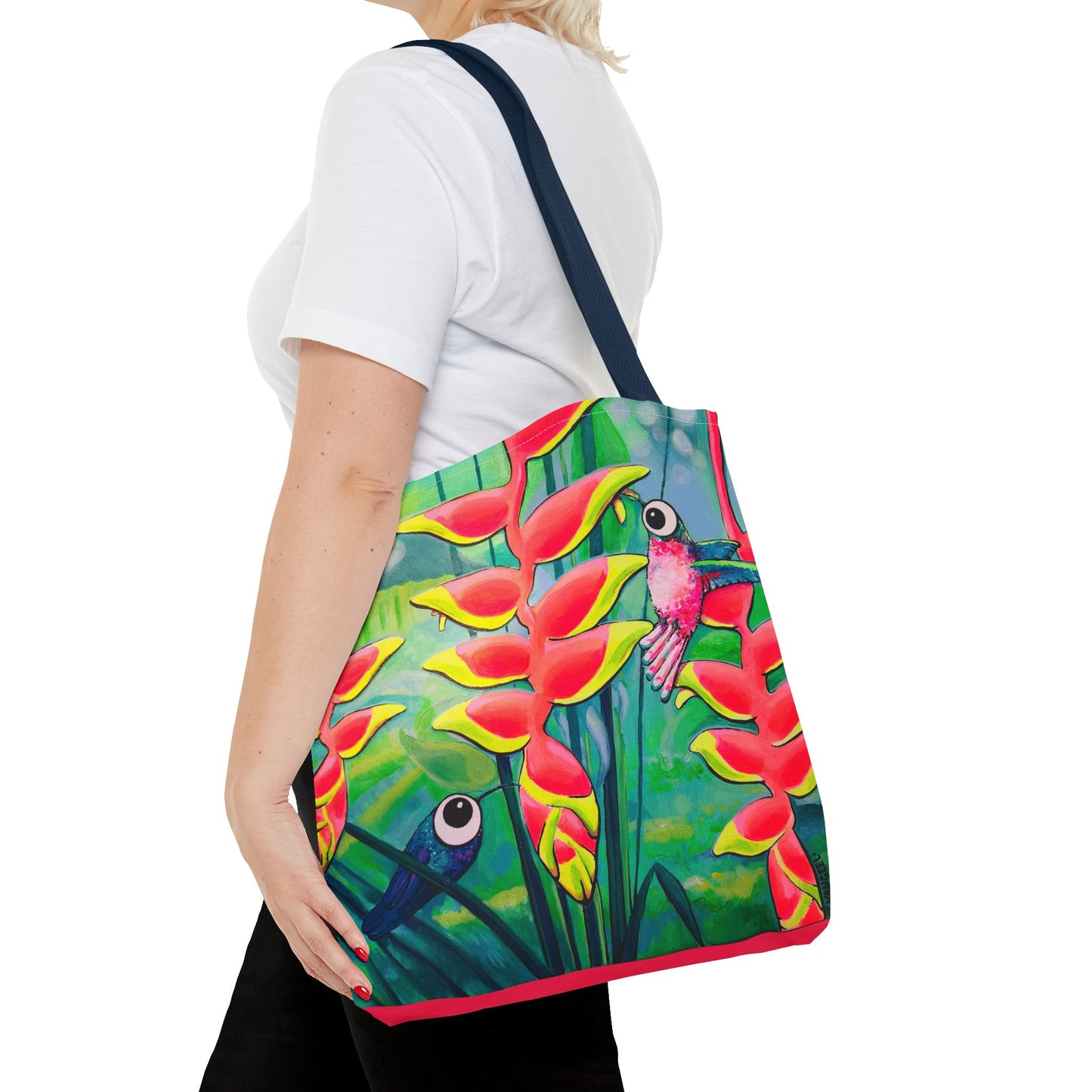 Premium Cyclops Hummingbirds Tote Bag, Original Artist Design, Reusable Shopping Tote,  Eco-Friendly