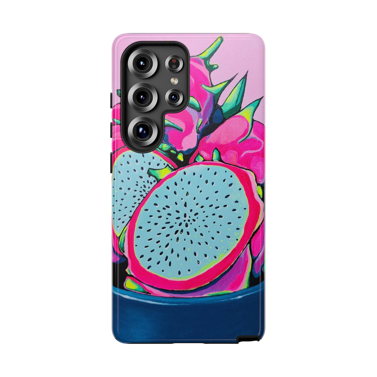 Coque de téléphone résistante Pitaya Rose Néon