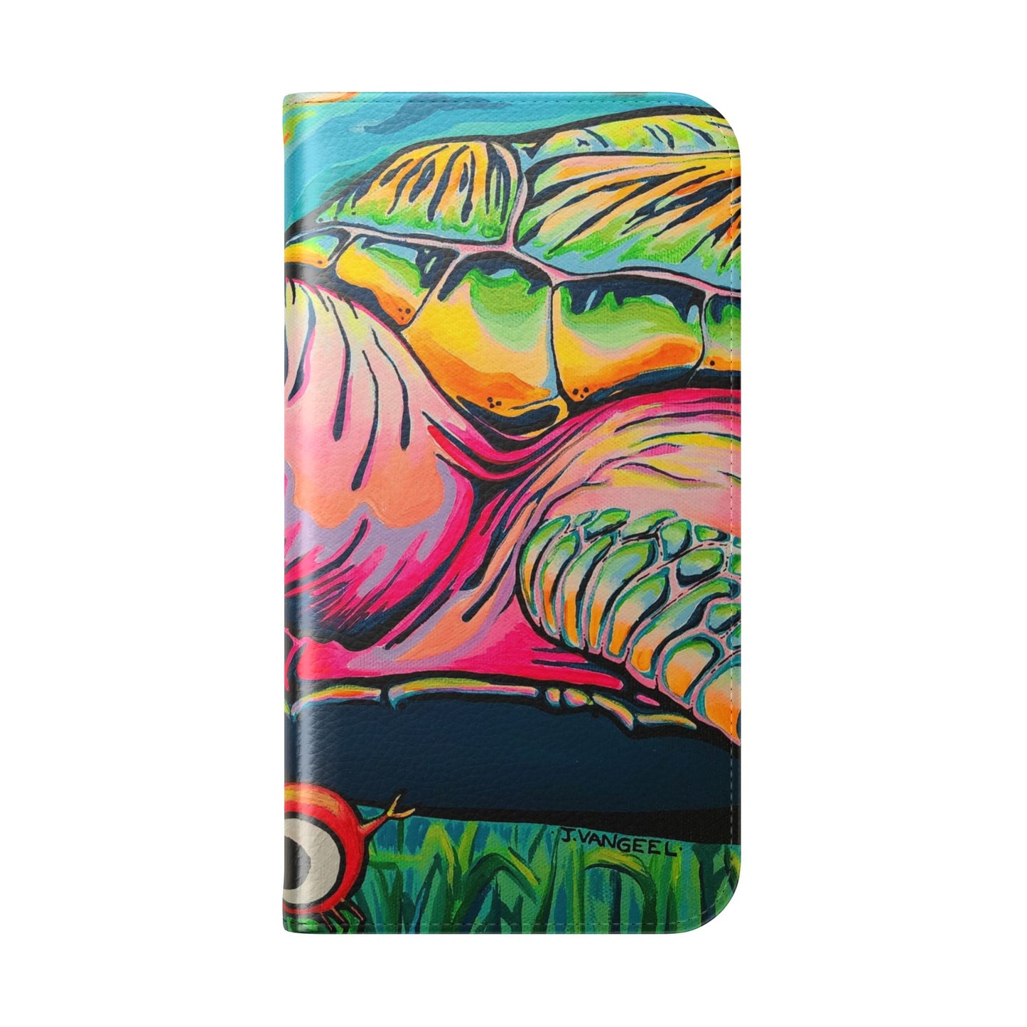 Cyclops Turtle Flip Phone Case – Wallet Cover with Card Slots