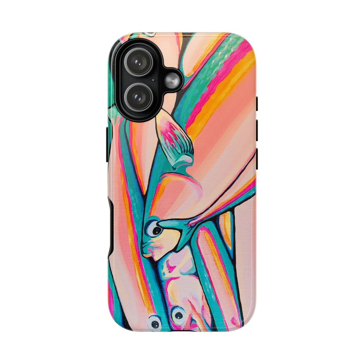 Neon Fish Tough Phone Case