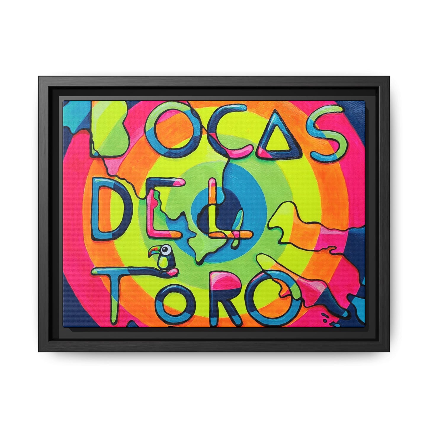 Framed Bocas Del Toro Islands Canvas Print