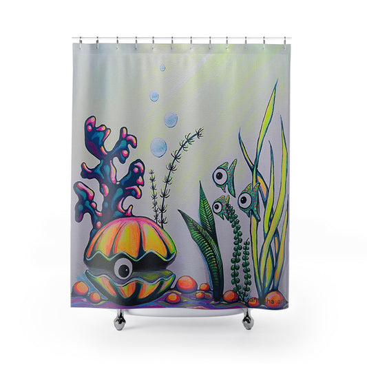 Cyclops Clam Pop Art Shower Curtain