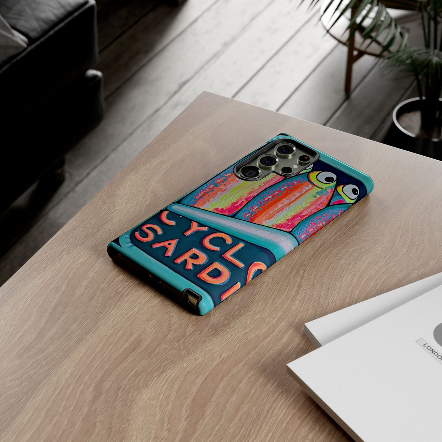 Neon Sardines Tough Phone Case