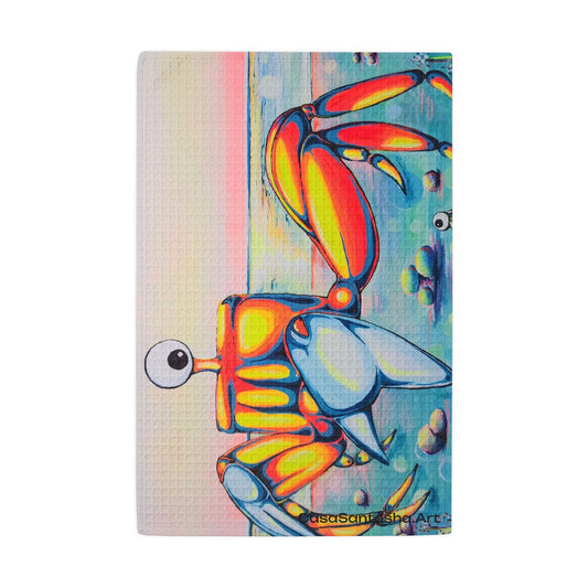 Cyclops Crab Waffle Weave Kitchen Hand Towel