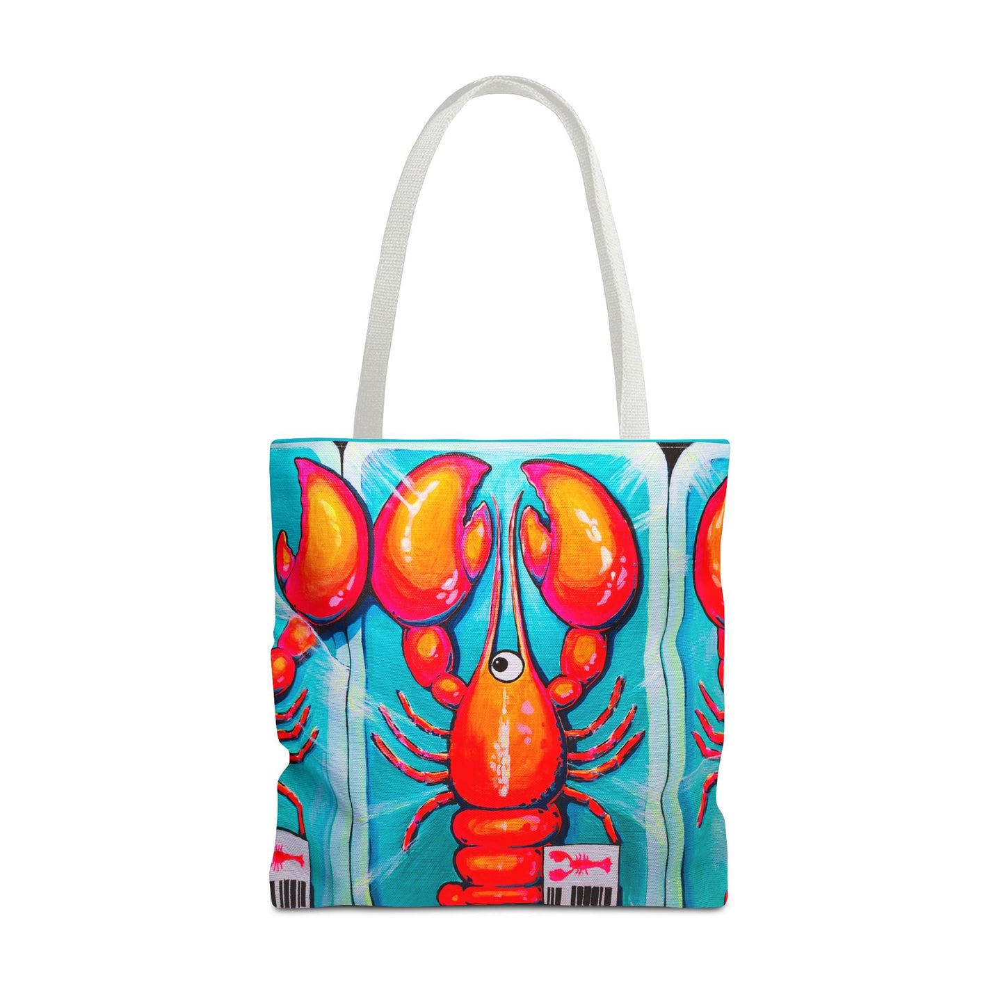 Premium Neon Lobster Tote Bag, Original Artist Design, Reusable Shopping Tote,  Eco-Friendly