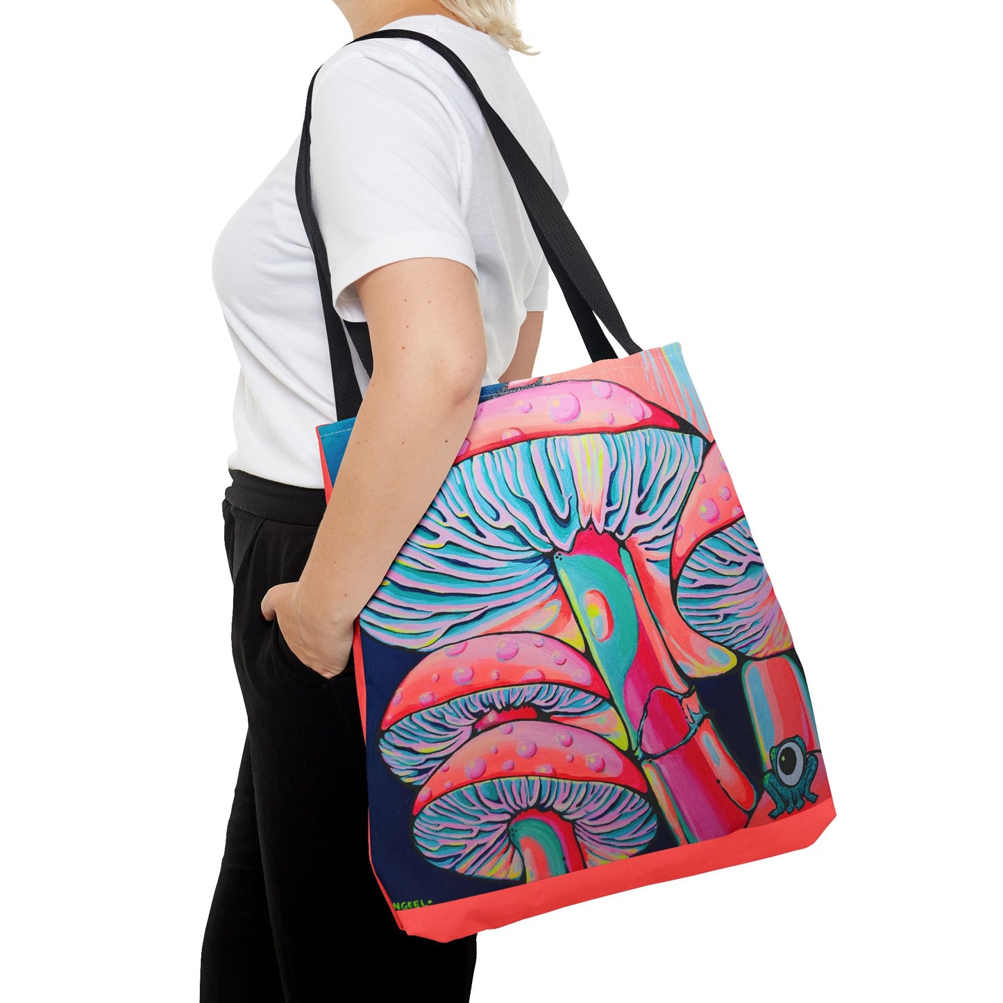 Premium Trippy Mushrooms Tote Bag, Original Artist Design, Reusable Shopping Tote, Eco-Friendly