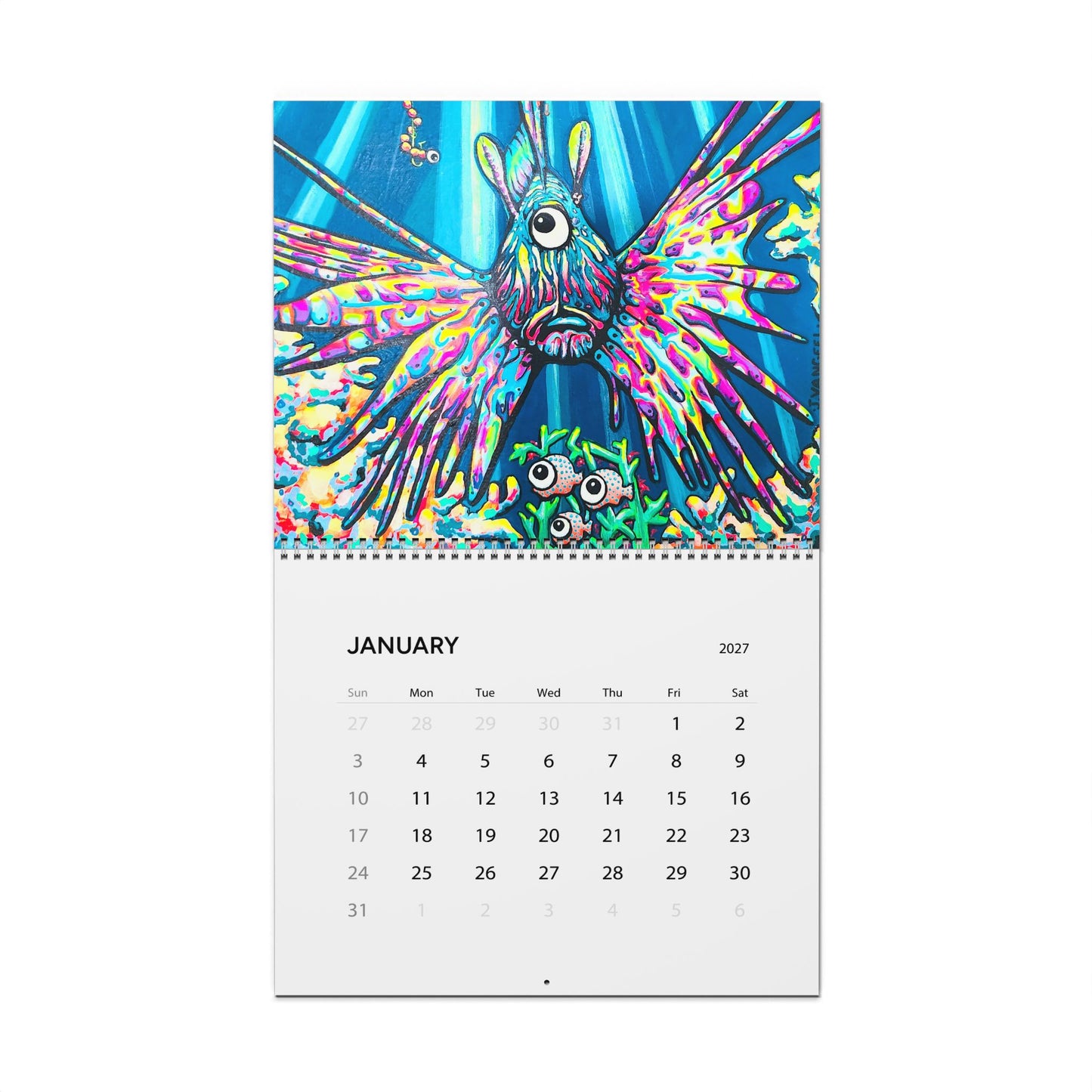 Vibrant Art Wall Calendar 2027