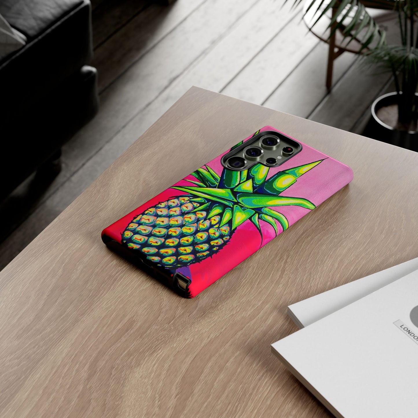 Neon Pineapple Tough Phone Case