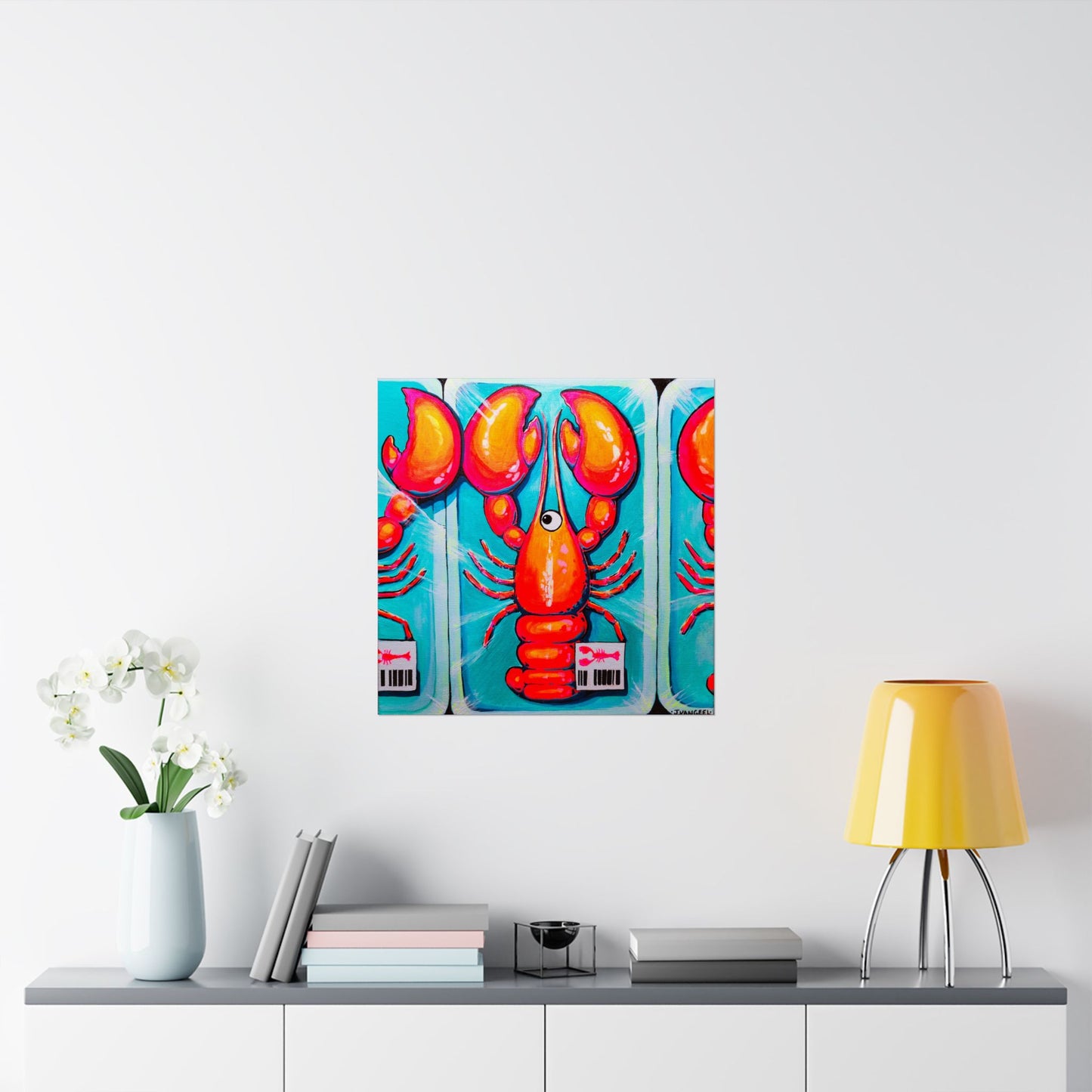 Neon Lobster Giclée Art Poster