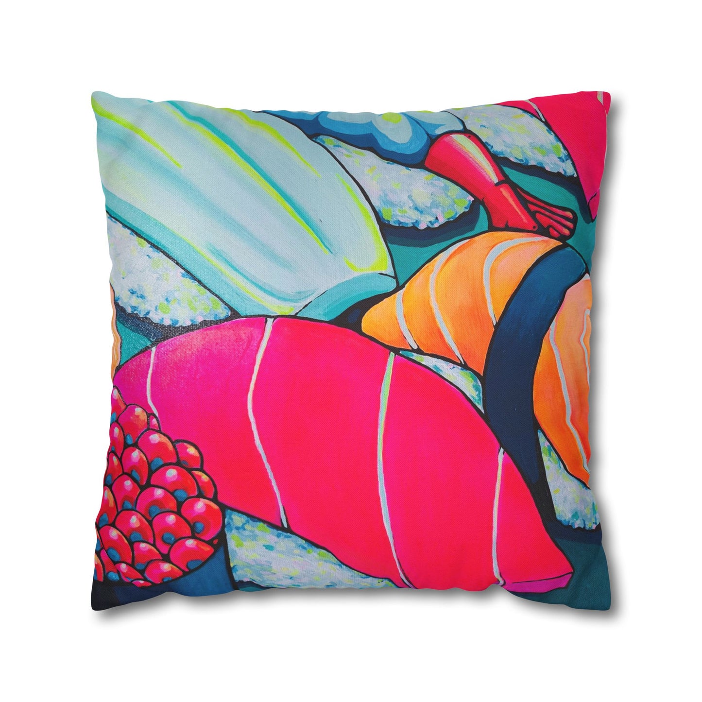 Neon Sushi Pillowcase, Cover Only