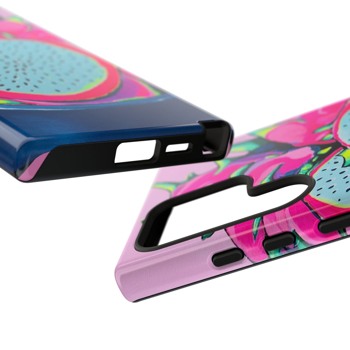 Coque de téléphone résistante Pitaya Rose Néon