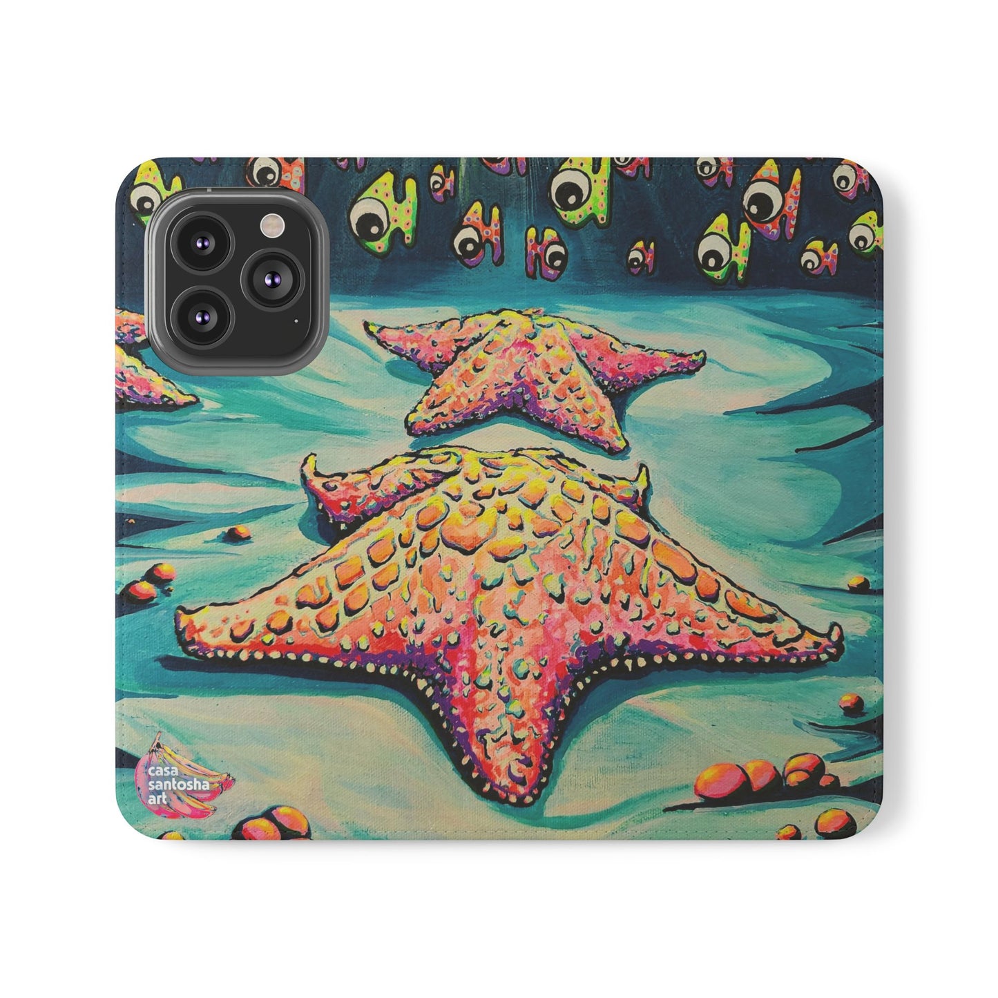Cyclops Starfish Flip Phone Case – Wallet Cover with Card Slots