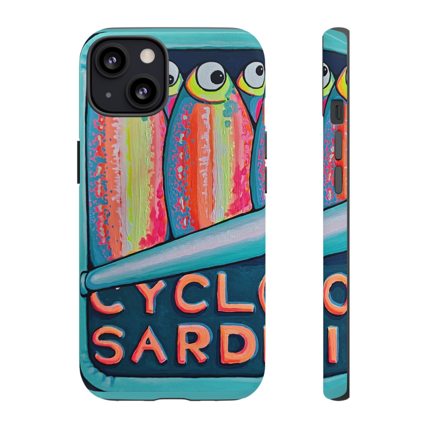 Neon Sardines Tough Phone Case