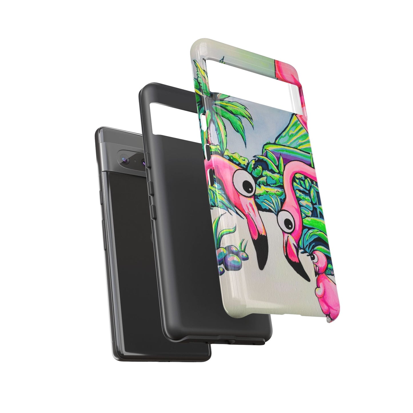 Cyclops Flamingo Family Tough Phone Case