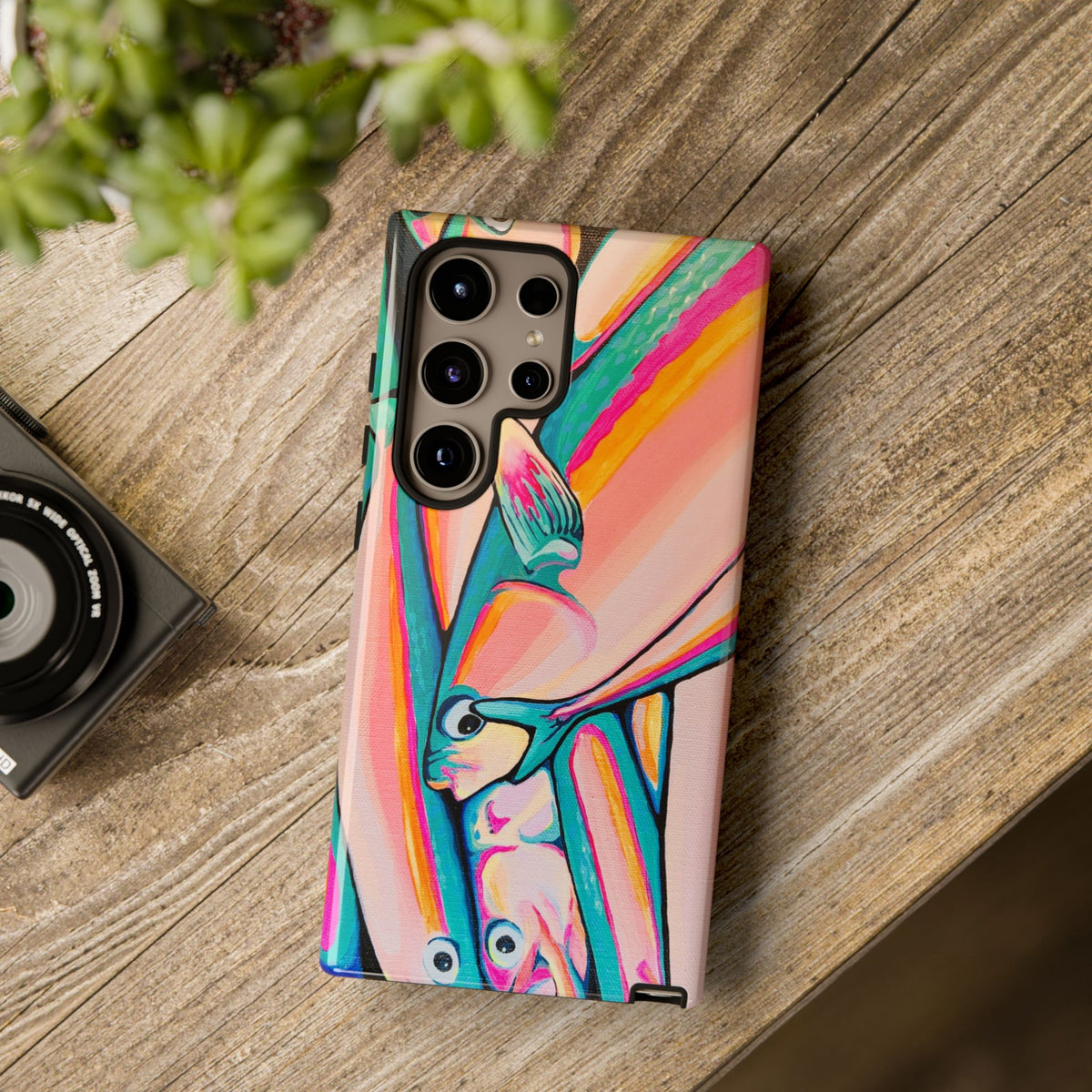 Neon Fish Tough Phone Case