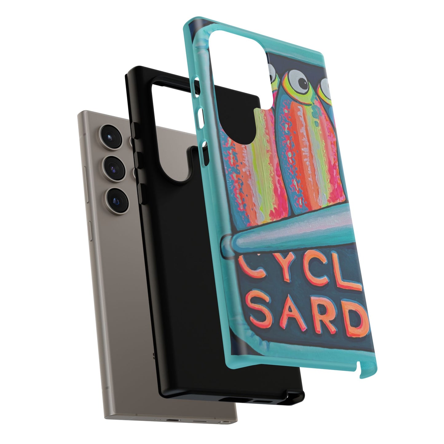 Neon Sardines Tough Phone Case