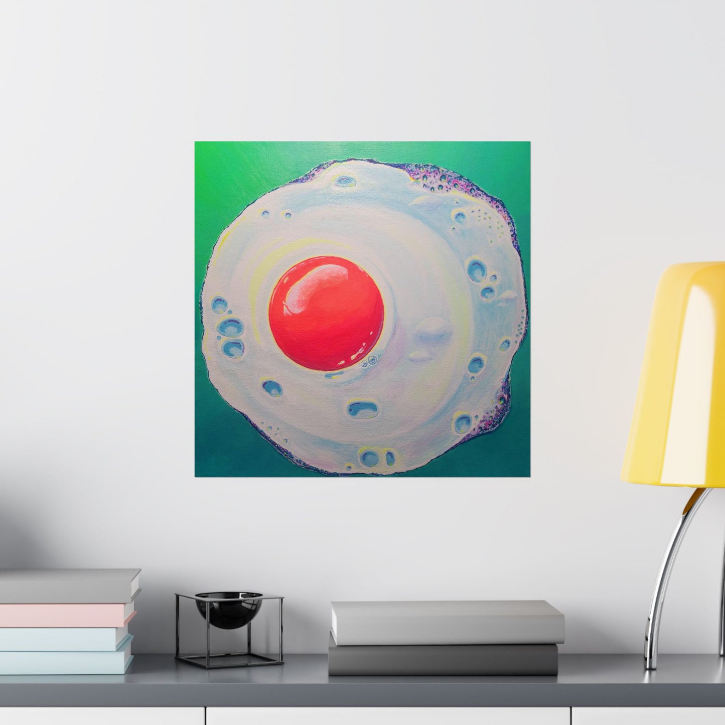 Neon Fried Egg Giclée Art Poster