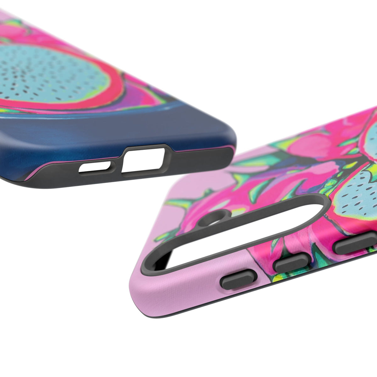 Coque de téléphone résistante Pitaya Rose Néon