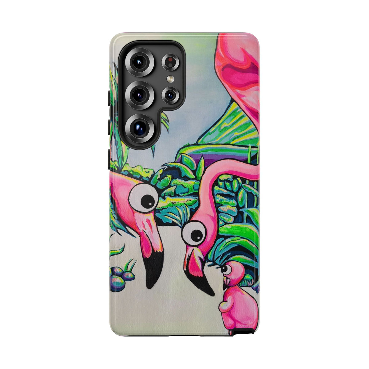 Cyclops Flamingo Family Tough Phone Case