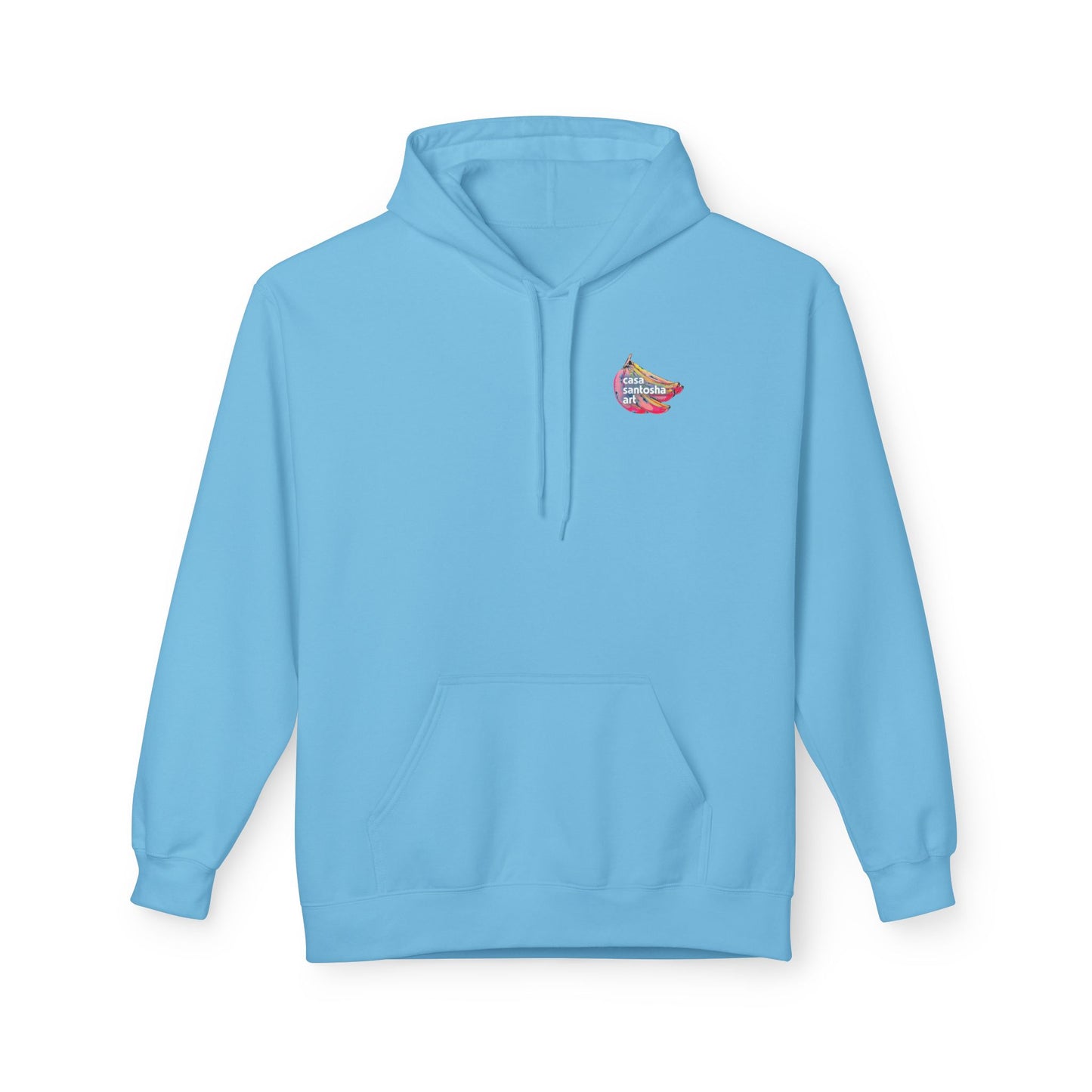 Sweat à capuche doux unisexe néon motif sushis