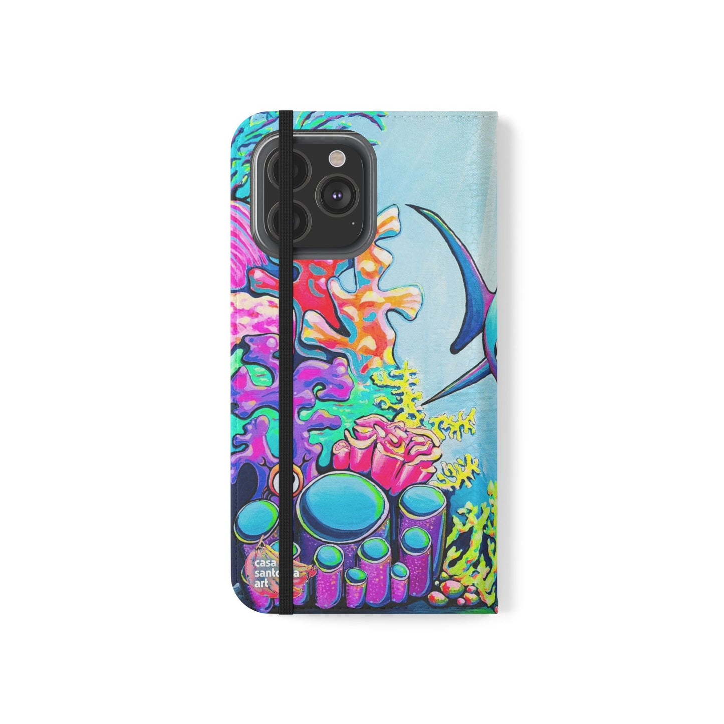 Cyclops Shark Flip Phone Case – Wallet Cover with Card Slots
