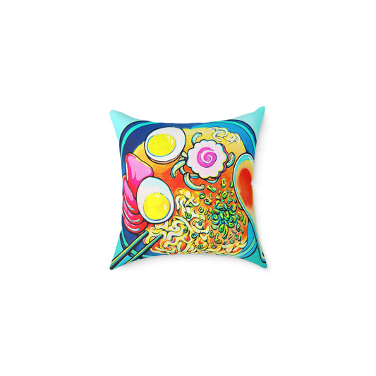 Neon Ramen Art Canvas Decorative Pillow
