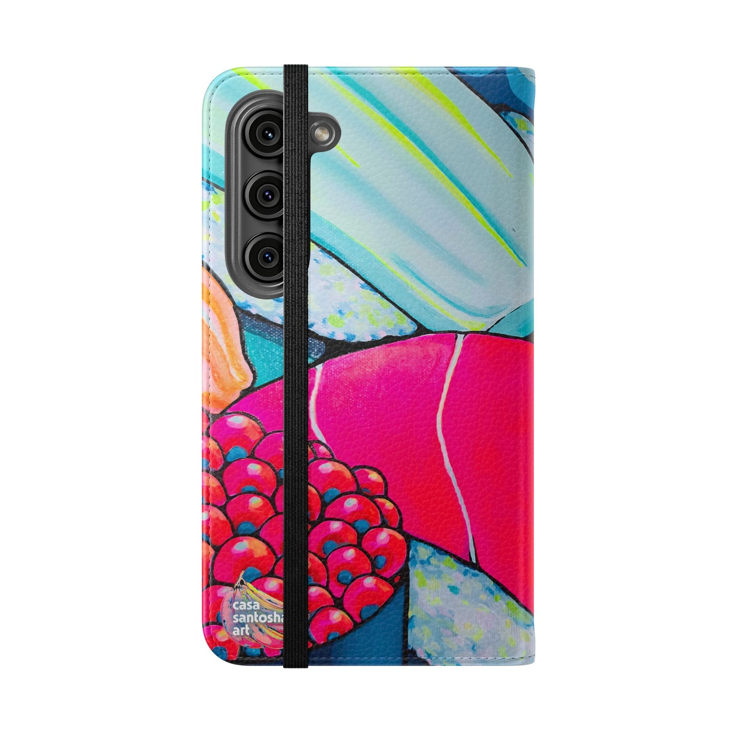 Étui portefeuille pour téléphone à clapet Neon Sushi avec porte-cartes