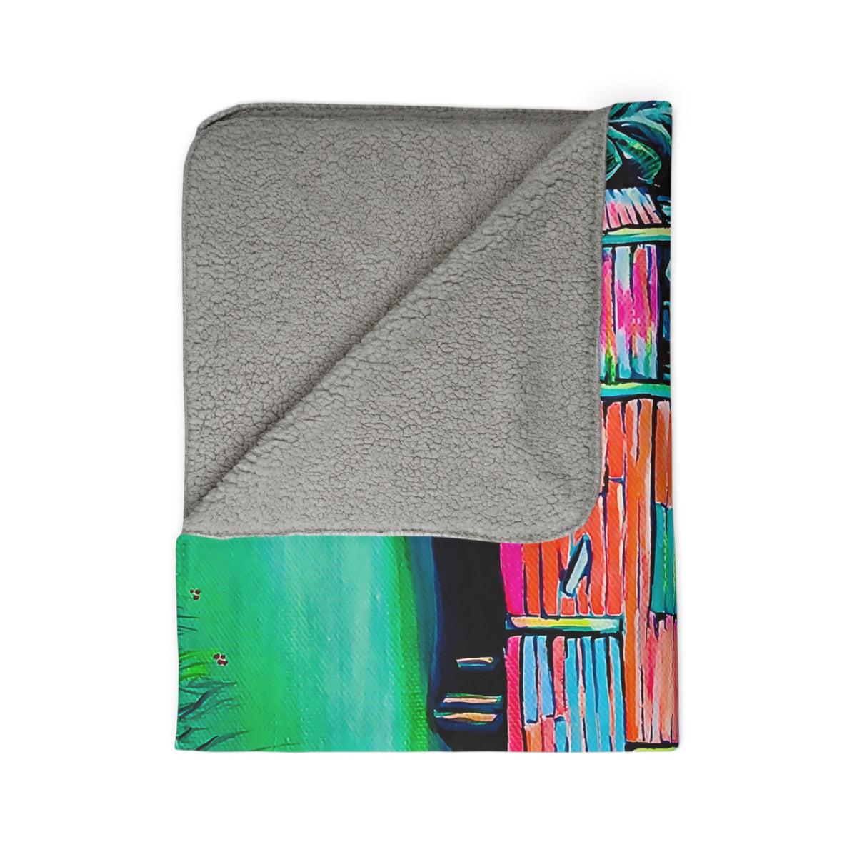 Luis Russell House Bocas Fleece Sherpa Blanket