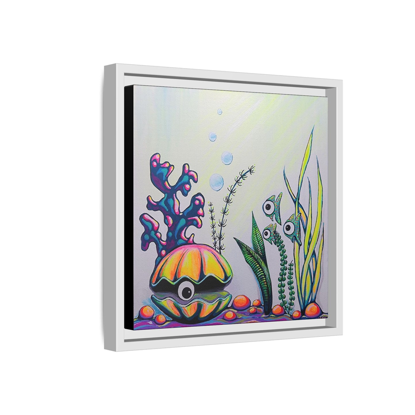Framed Cyclops Clam Canvas Print