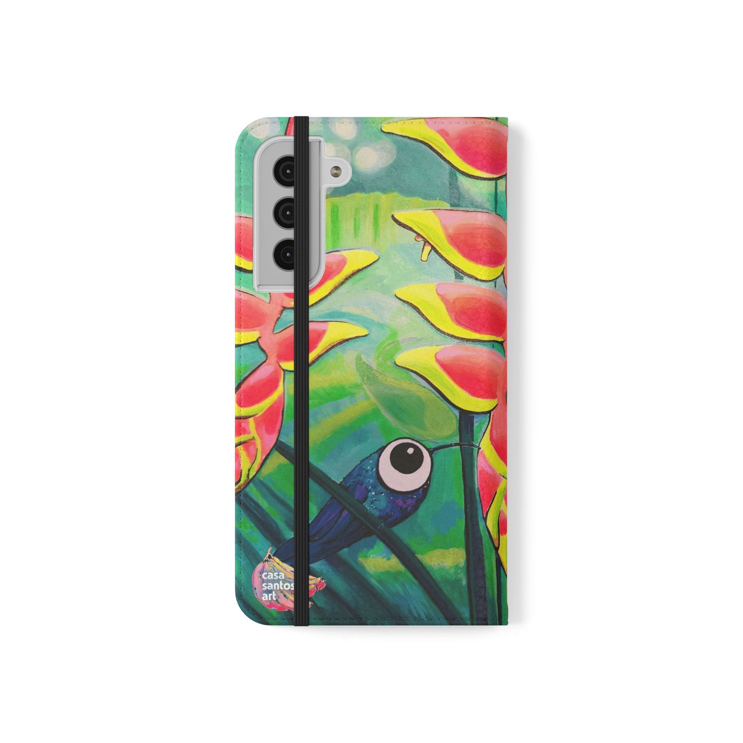 Cyclops Hummingbirds Flip Phone Case – Wallet Cover with Card Slots