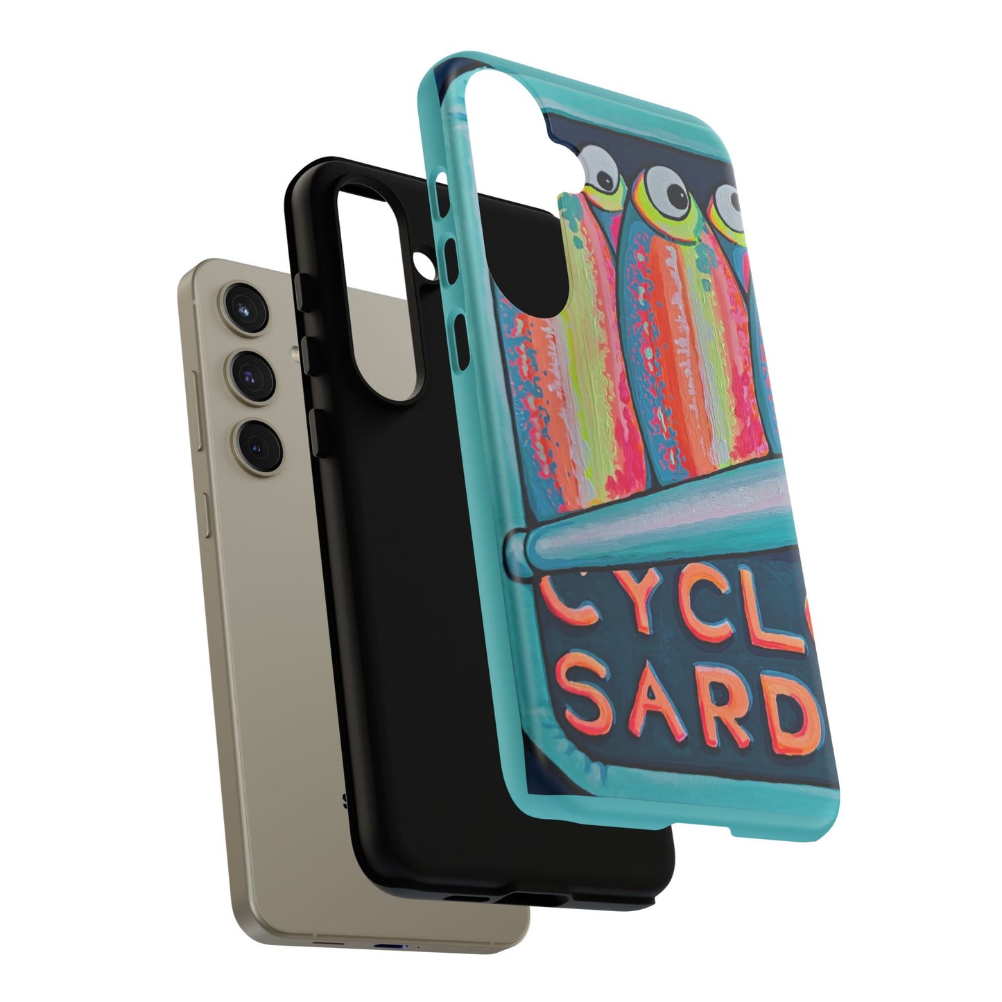 Neon Sardines Tough Phone Case