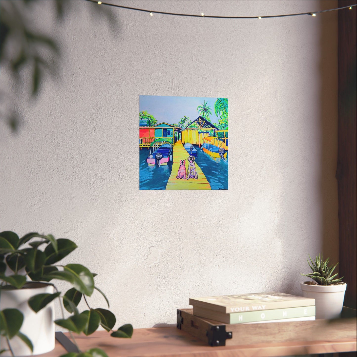 Cyclops Cat and Dog in Bocas Giclée Art Poster