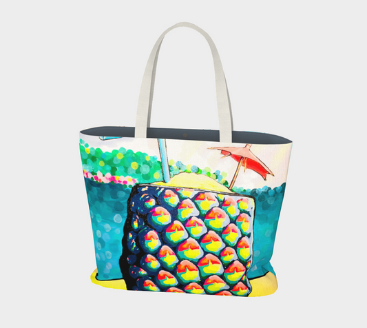 Neon Piña Colada Market Tote