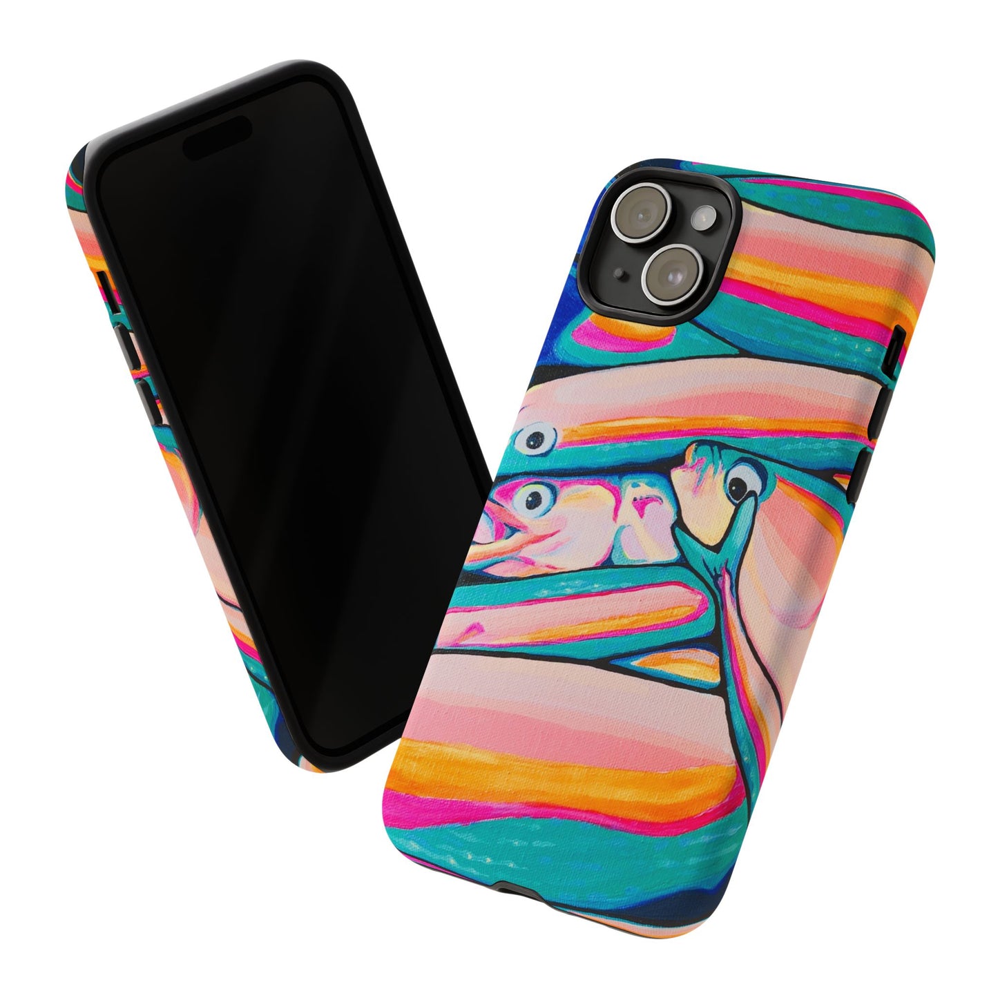 Neon Fish Tough Phone Case