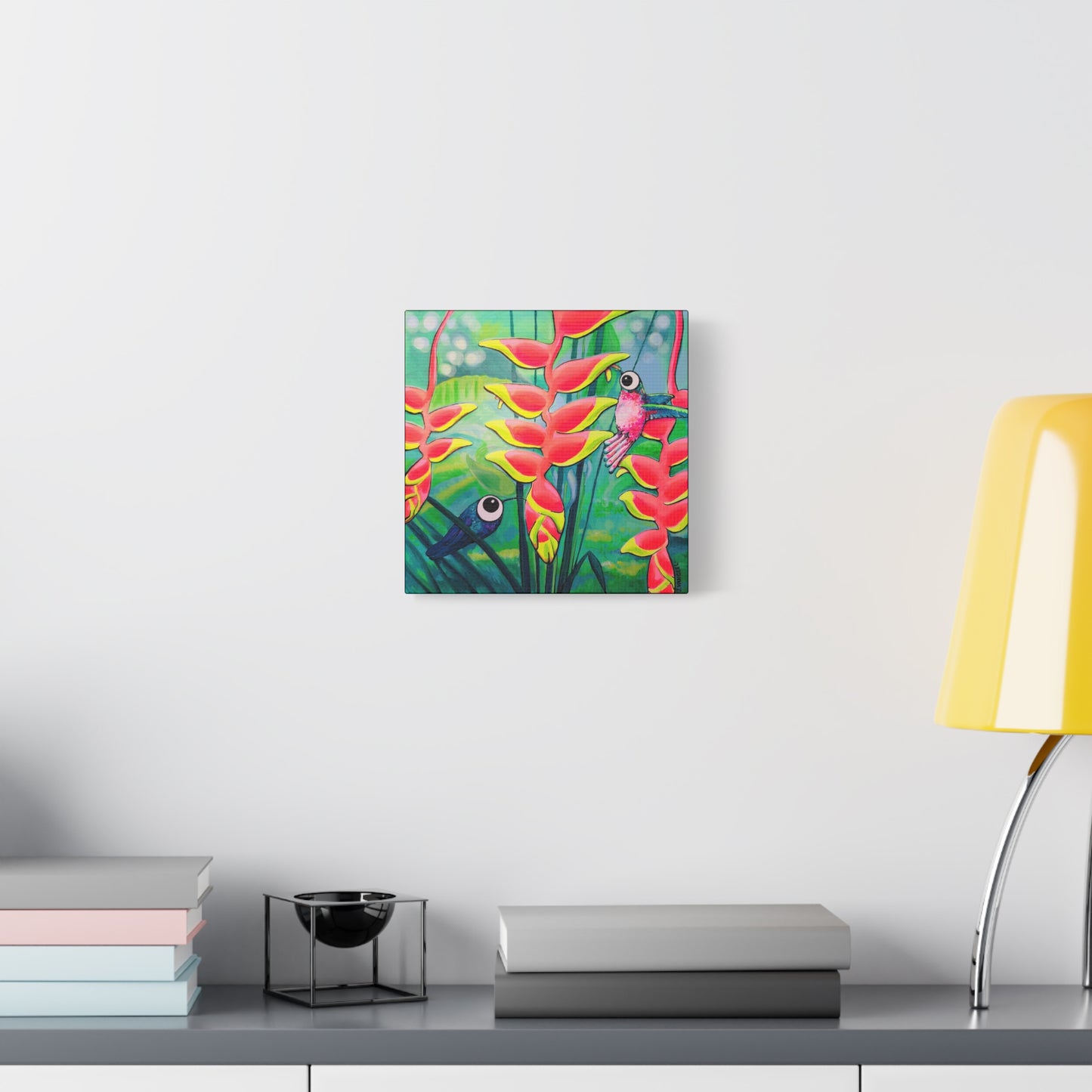Cyclops Hummingbirds Original Canvas Art Print, Original Artist Design, Home Decor Wall Art