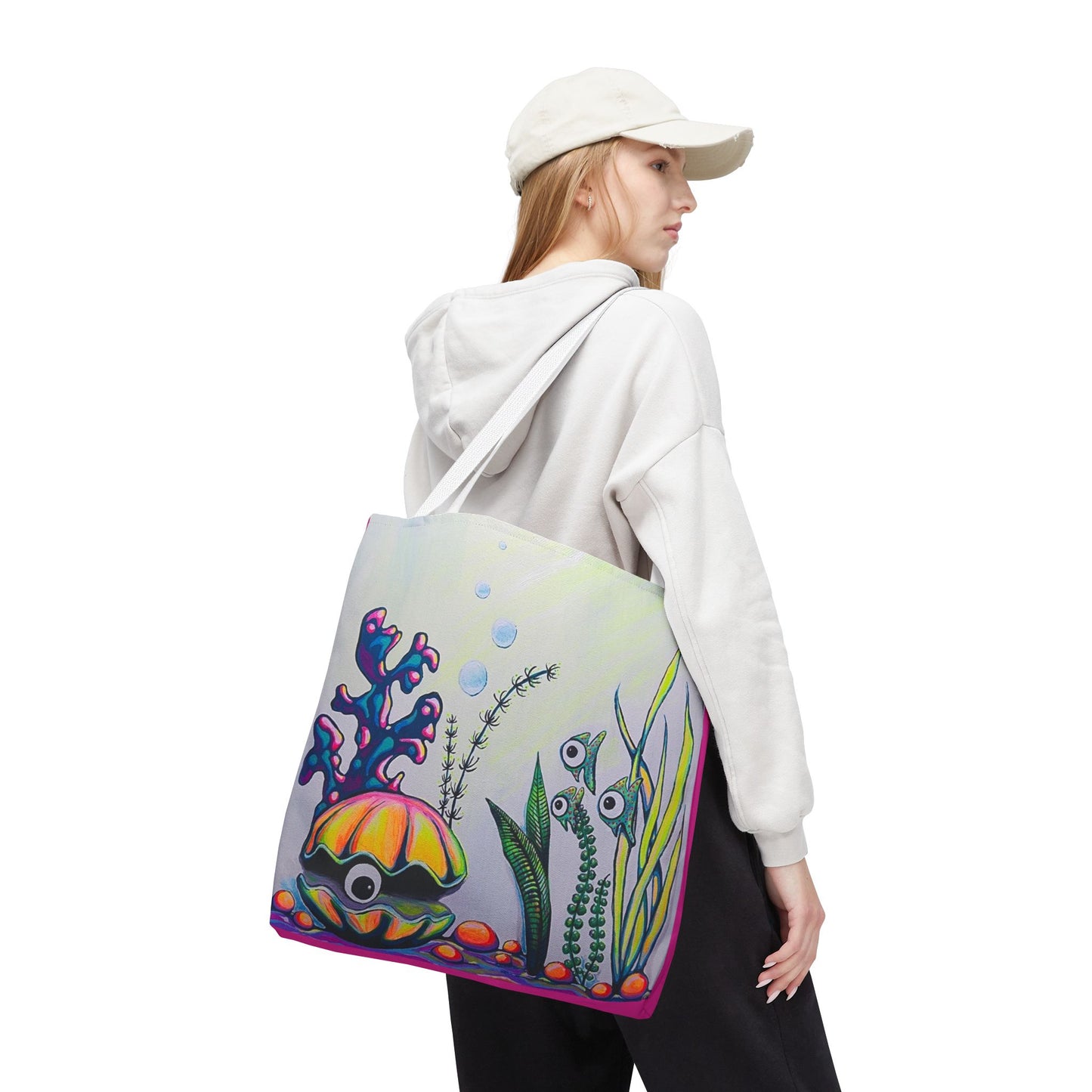 Premium Cyclops Clam Tote Bag, Original Artist Design, Reusable Shopping Tote,  Eco-Friendly