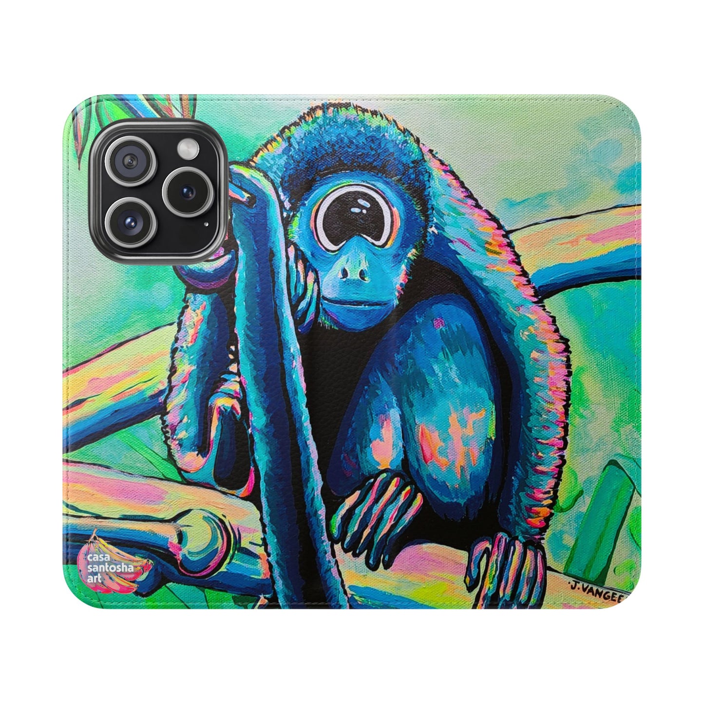 Cyclops Monkey Flip Phone Case – Wallet Cover with Card Slots