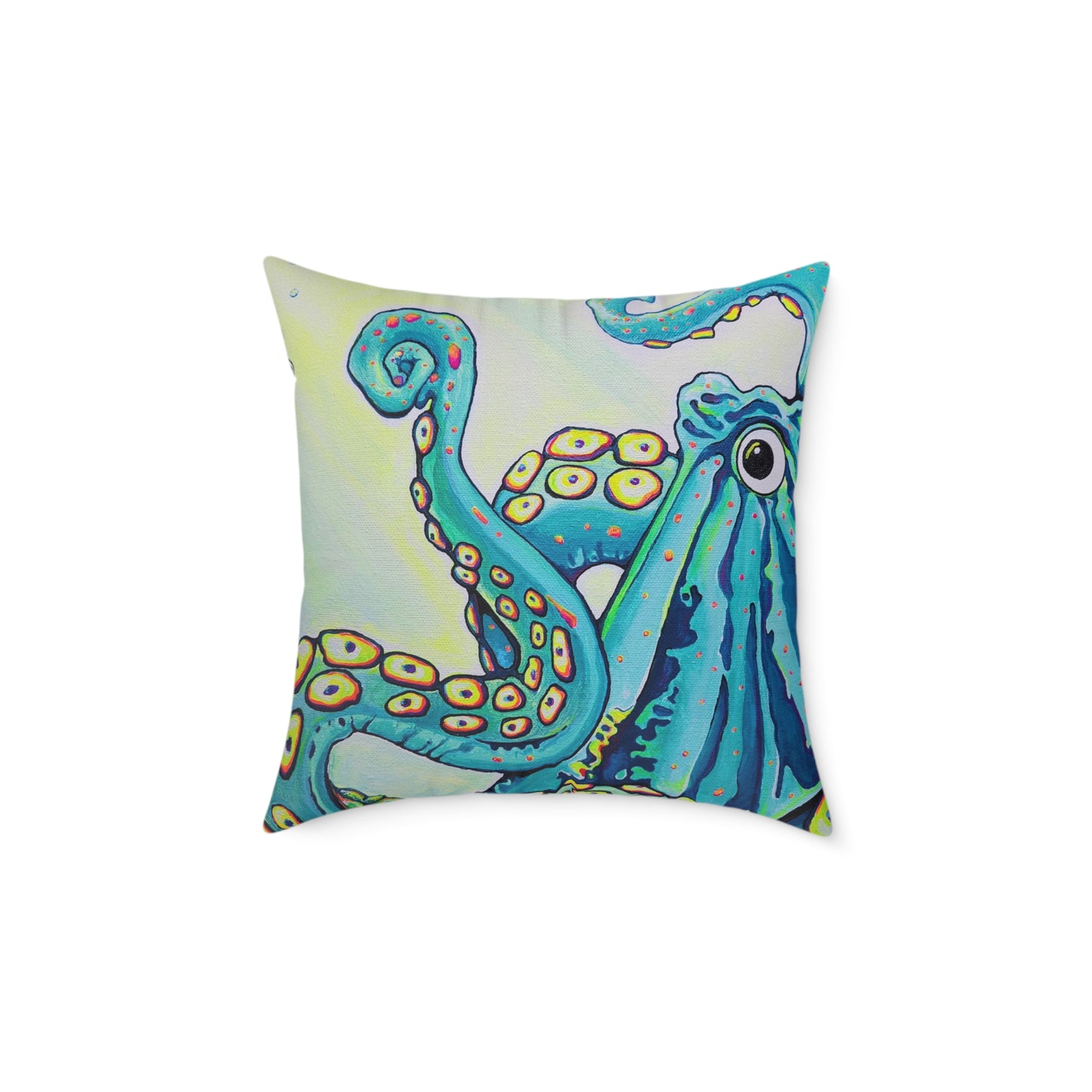 Cyclops Octopus Art Canvas Decorative Pillow
