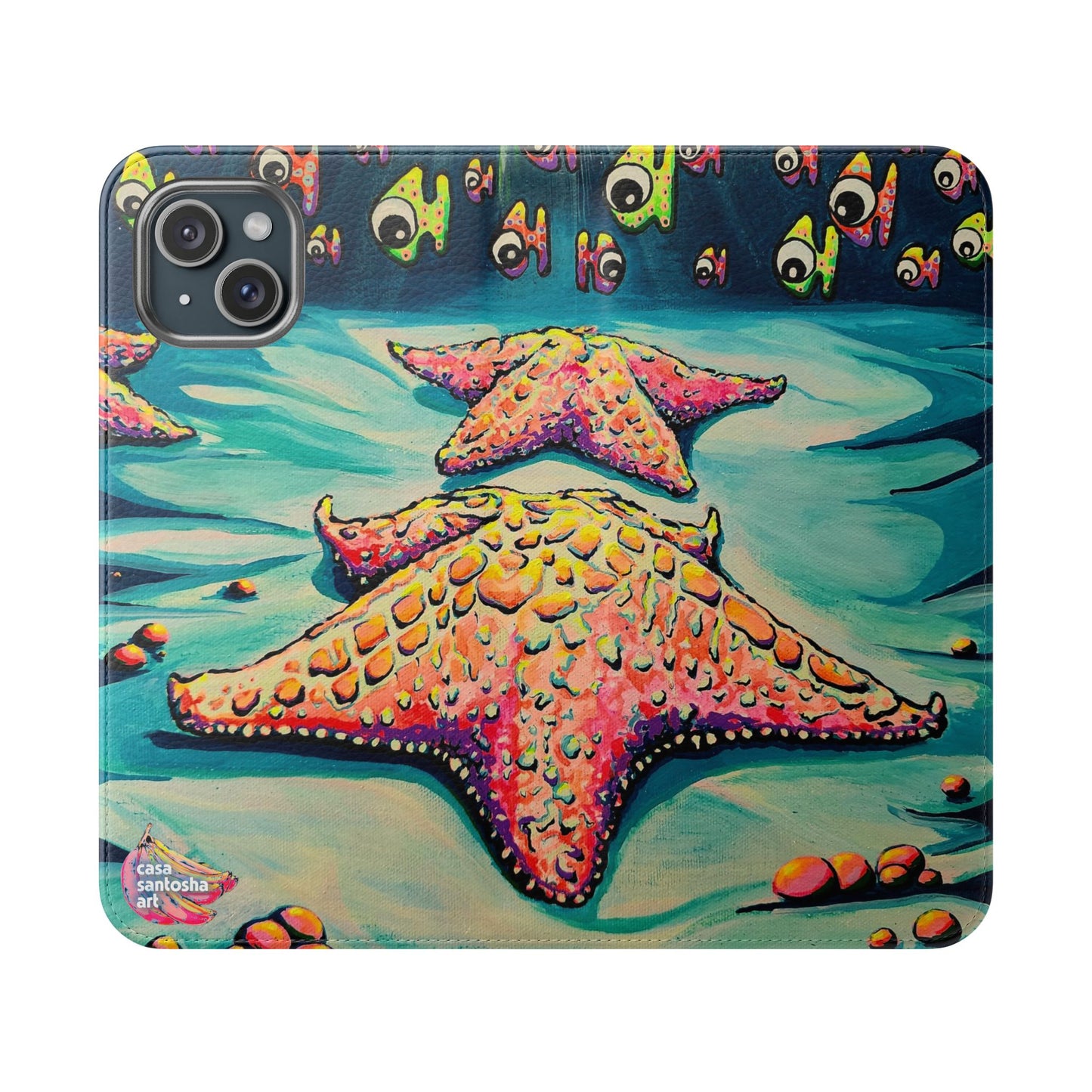 Cyclops Starfish Flip Phone Case – Wallet Cover with Card Slots