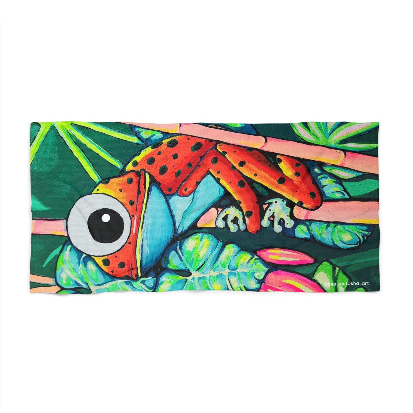 Cyclops Red Frog Beach Towel for Summer Fun and Vacation Essentials