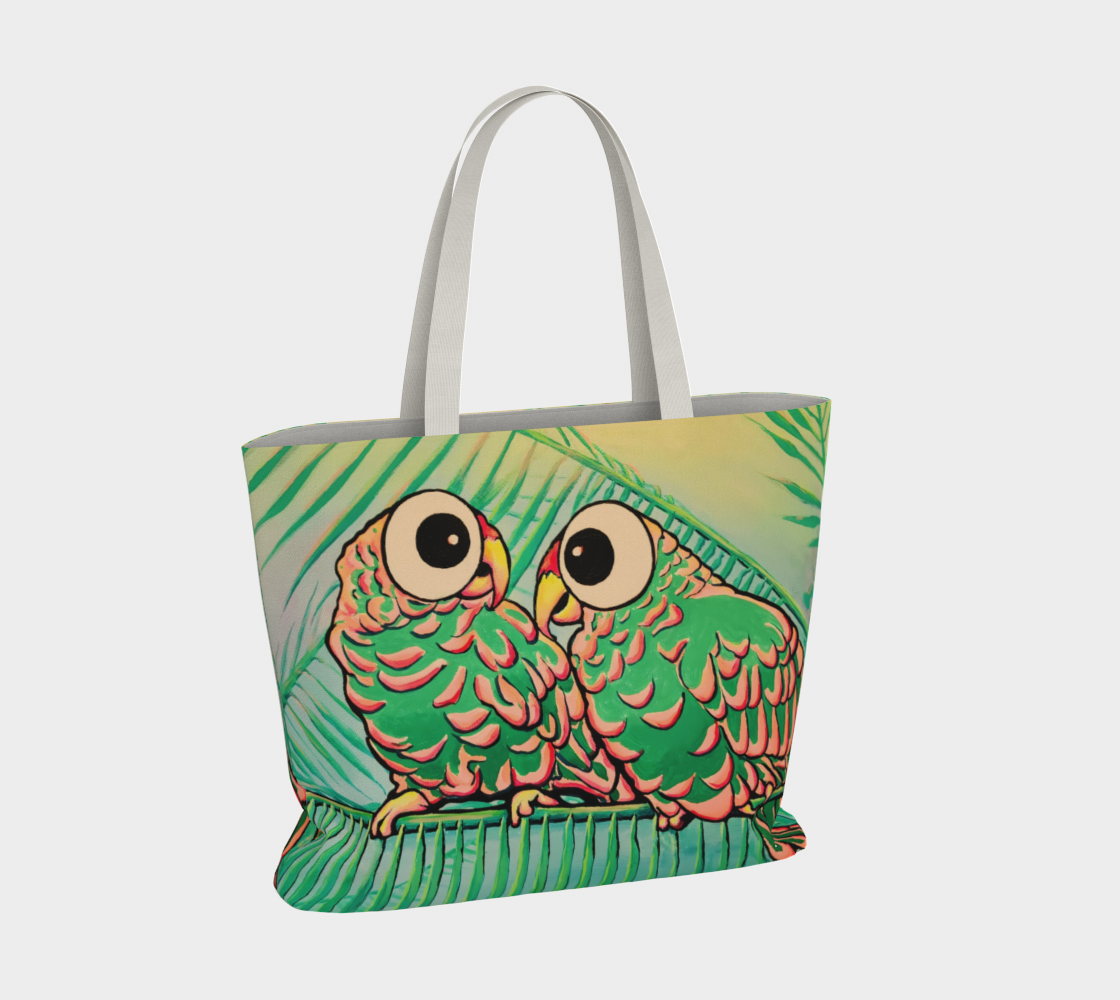 Chatty Cyclops Parrots market Tote