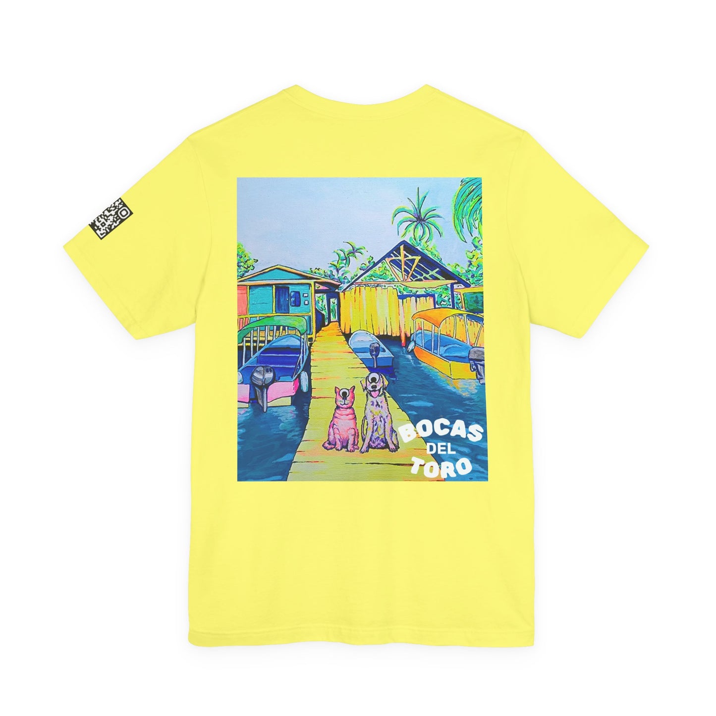 Unisex Cyclops Cat And Dog in Bocas Tee